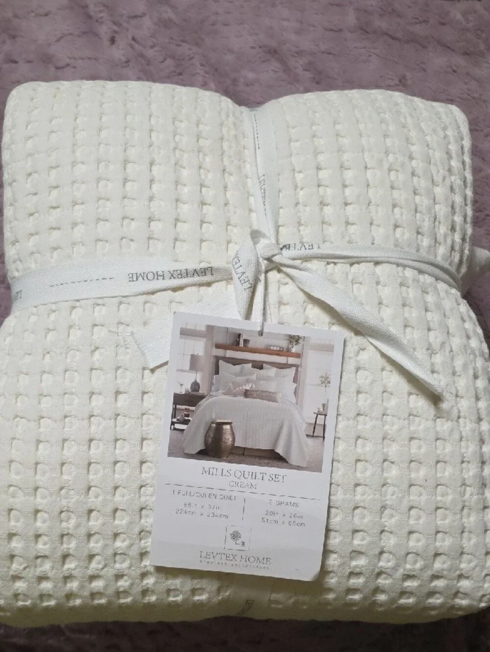 Levtex Cream Mills Quilt Set - Cream Neutral Bedding. 🤑Amazon 159.00